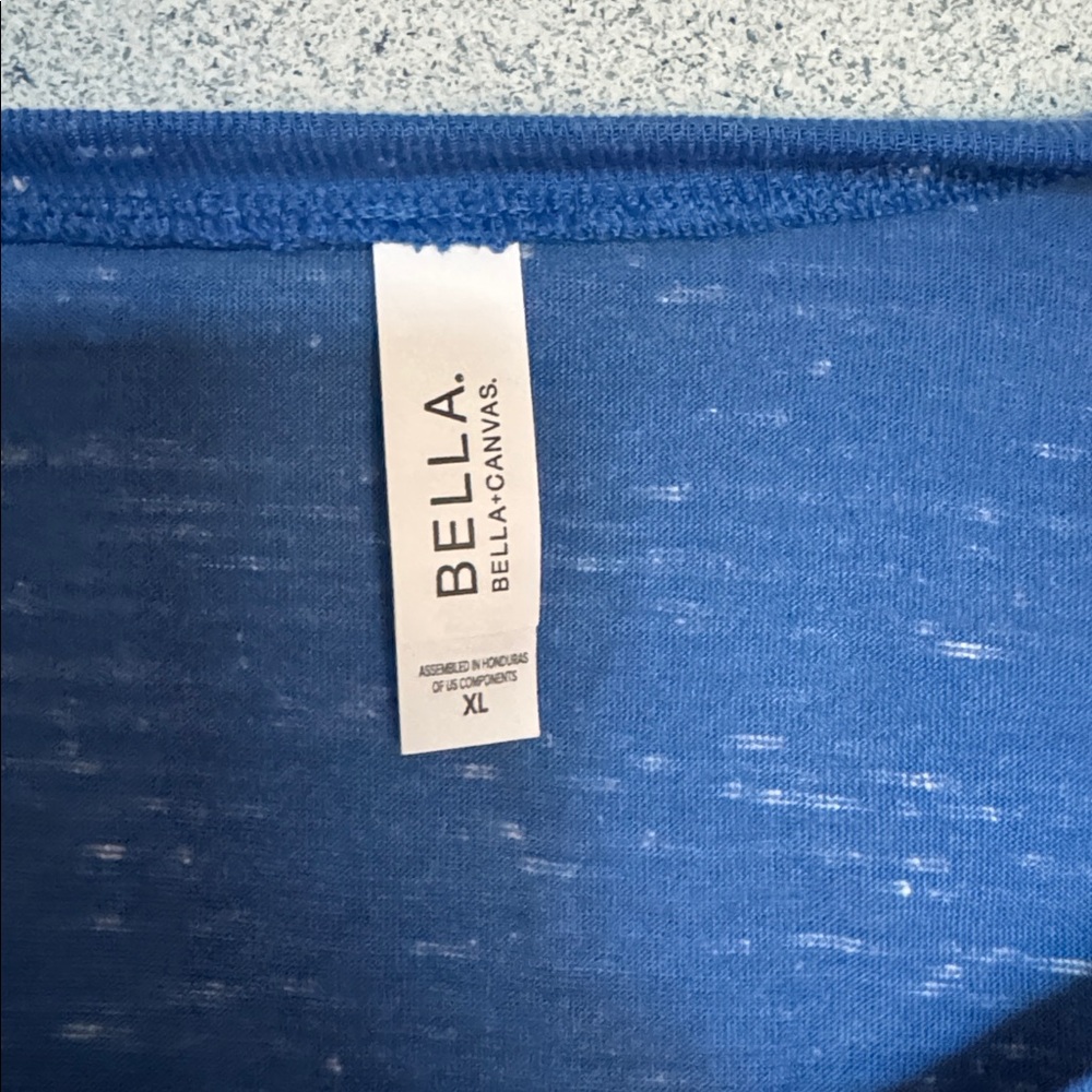 Bella Canvas Blue Speckled Racerback Tank Top - Picture 2 of 3